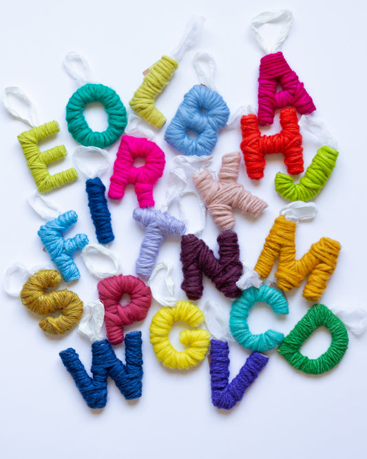 Yarn Letter Ornament | Holiday Ornament