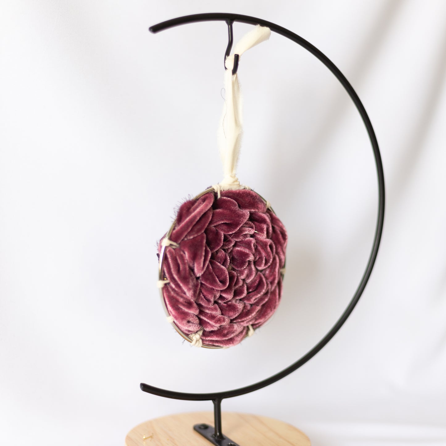 Velvet Woven Ornament - Mauve | Holiday Ornament