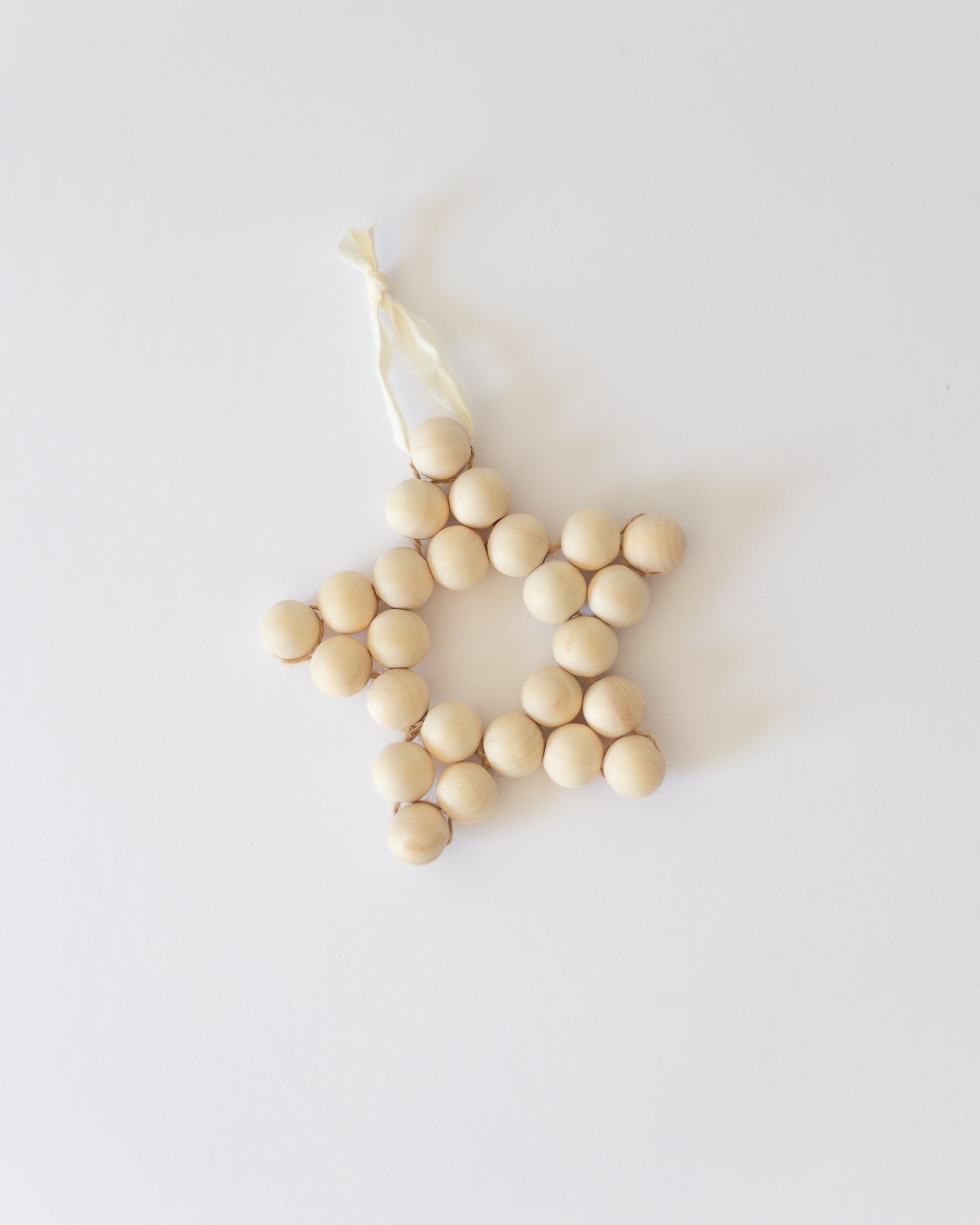 Wood Bead Stars | Holiday Ornament