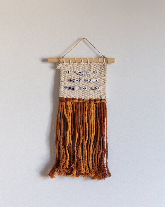 Quote Mini #1 | Woven Wall Hangings