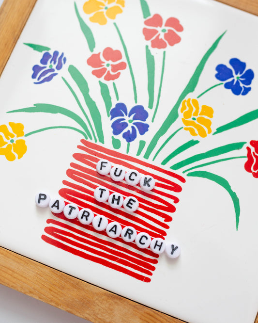 Fuck the Patriarchy | Bead Art