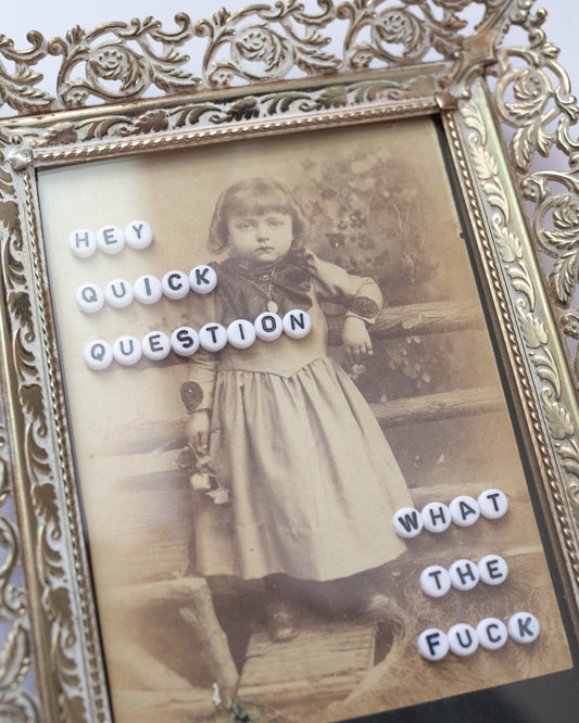 Hey Quick Question, What the Fuck | Bead Art