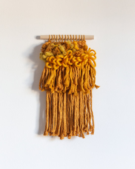 Monochrome Mini - Mustard | Woven Wall Hanging