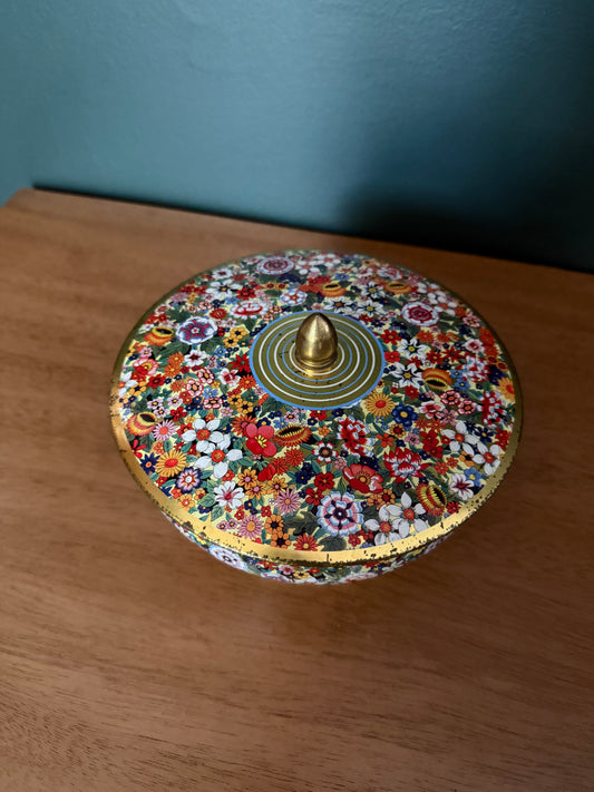 Colorful Tin With Lid | Thrift Picks