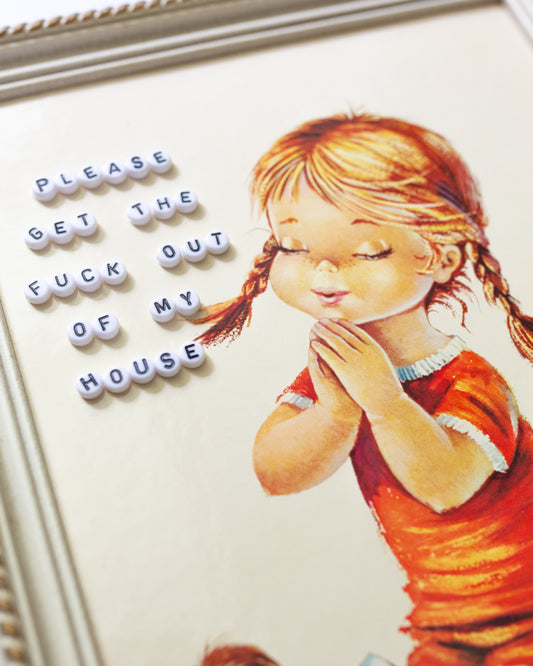 Please Get The Fuck Out Of My House | Bead Art