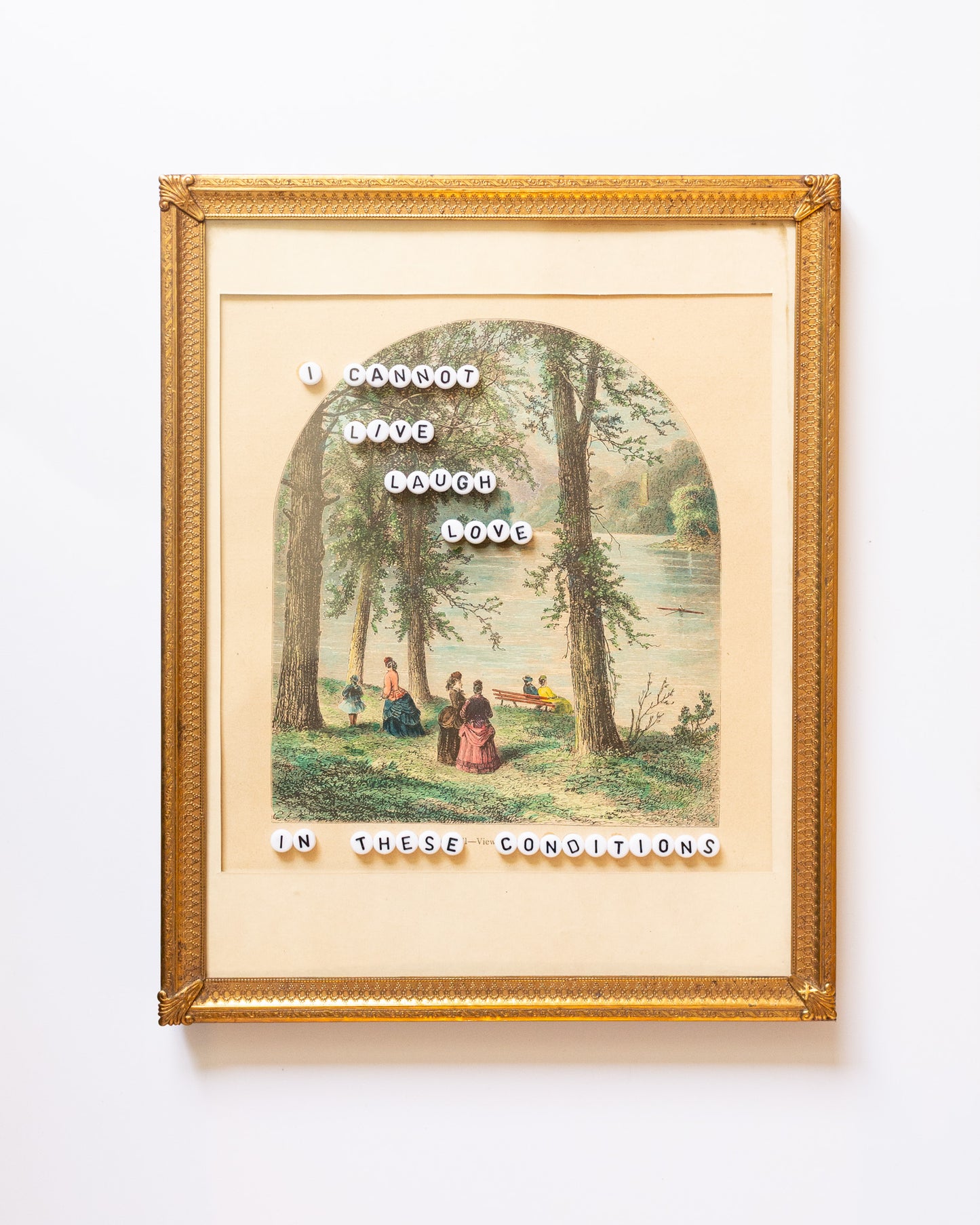 I Cannot Live, Laugh, Love in These Conditions | Bead Art