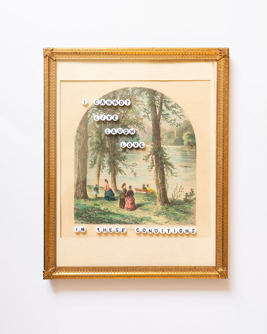 I Cannot Live, Laugh, Love in These Conditions | Bead Art