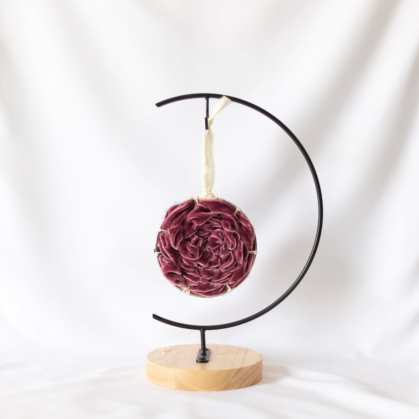 Velvet Woven Ornament - Mauve | Holiday Ornament