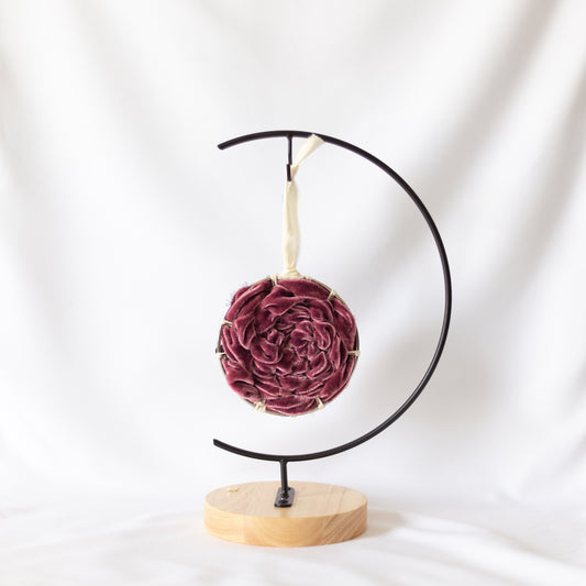 Velvet Woven Ornament - Mauve | Holiday Ornament