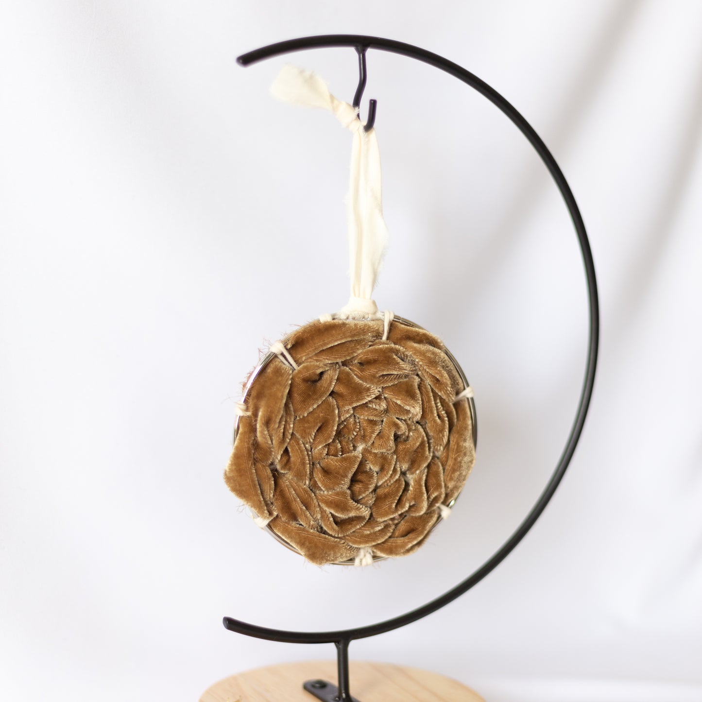 Velvet Woven Ornament - Gold | Holiday Ornament