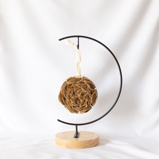 Velvet Woven Ornament - Gold | Holiday Ornament